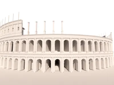 Roman Coloseum-Colosseum Undamage 3D model