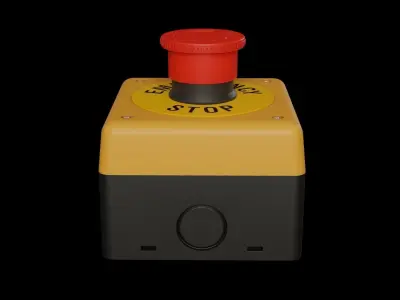 Emergency Stop Low-poly 3D model