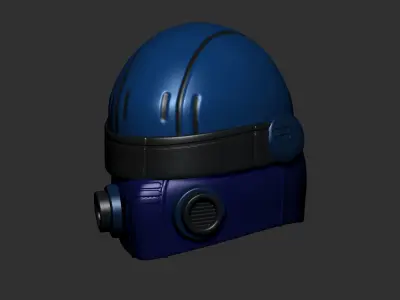 helmet high poly sculpt 3d printable  3D model 178