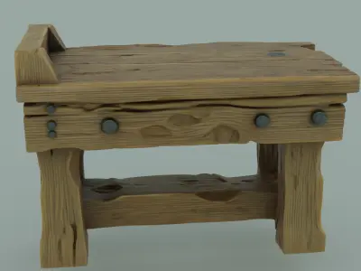 3D Blacksmith Tool Medieval Axe Optimized Game Asset Low-poly 3D model