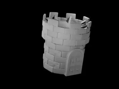 Castle Container Screw Top 3D print model