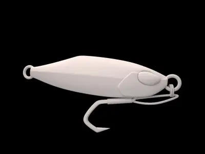 metal Jig  3D model Fishing Lure Low-poly 3D model 2 Low-poly 3D model