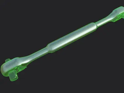Ratcheting Wrench 01 Low-poly 3D model