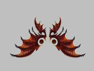 Devil Wing Low-poly 3D model