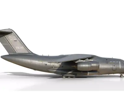 PLAAF Y-20B Transport Aircraft Xian Y20B Yun20 Yun20B 3D model