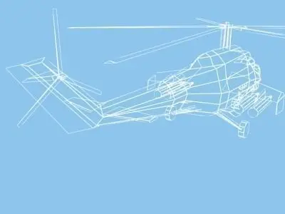 mi24 russian military helicopter 3D model