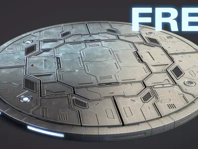 Sci-Fi Kit Free 02 Mecha Platform Free 3D model