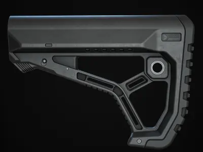 Weapon Stock Low-poly 3D model