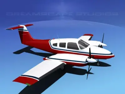 Piper PA-44-180T Turbo Seminole V03 3D model