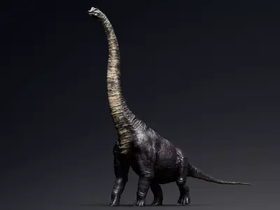 Dinosaur Brachiosaurus Sauropod Low-poly 3D model