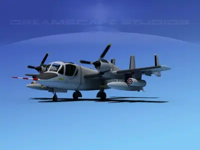 Grumman OV-1D Mohawk V06 3D model