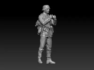 German officer 3D print model