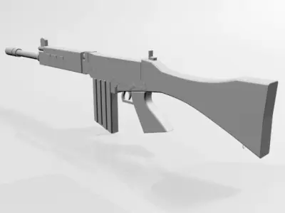 FN FAL Rifle 01 3D model