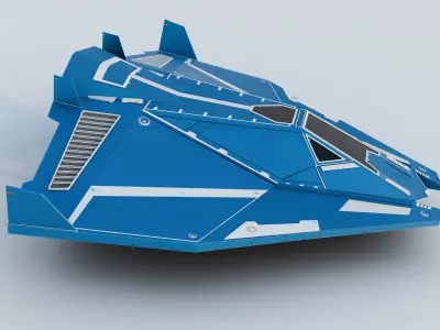 Sci-Fi Spaceship Low-poly 3D model