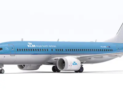 Boeing 737-800 MAX KLM Airlines 3D model