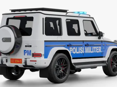 Mercedes-Benz G-Class Military Police Indonesia 3D model