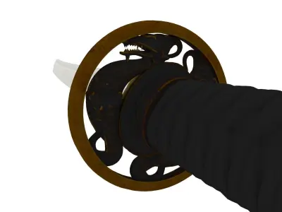 Katana Sword Free low-poly 3D model