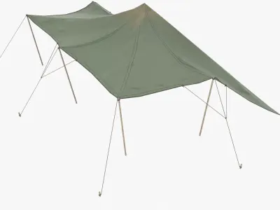 Stretch Tents 2 Low-poly 3D model