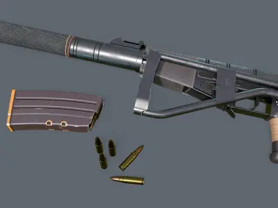 AS VAL Low-poly 3D model