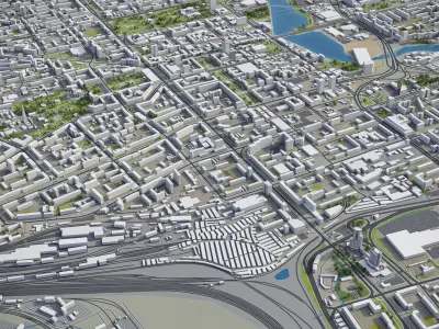 Chelyabinsk Low-poly 3D model