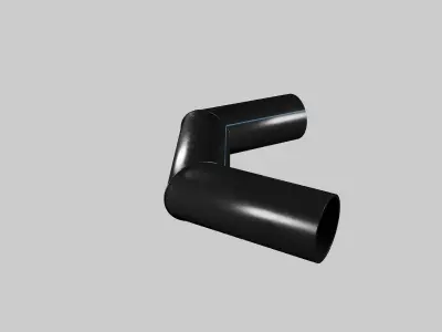 Segment plastic pipe 3D model