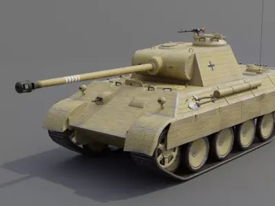 Panther Ausf A Medium Tank Low-poly 3D model