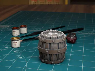 Fish Barrel - Pre-Supported 3D print model