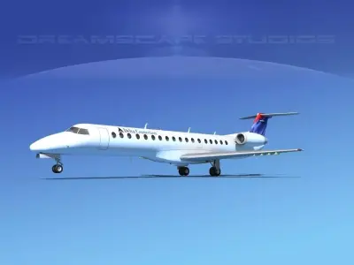 Embraer ERJ-145 Delta Connection 3D model