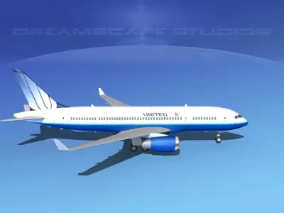 Boeing 787-8 United Airlines 3D model