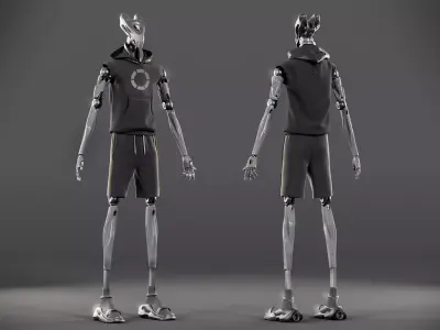 Urban Android - Cyberpunk Robot Free 3D model