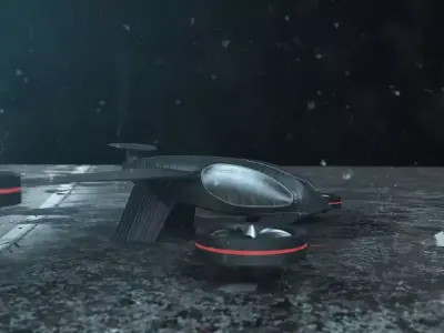 Evtol  Plane Low-poly 3D model