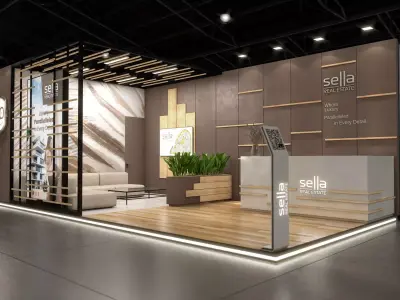 real estate Booth Exhibition Stand 3D model