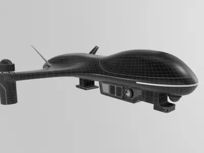Military UAV Low-poly 3D model