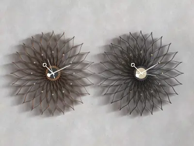 Sunflower Clock Free 3D model
