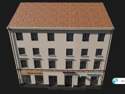 Old Riga Building 3D model Low-poly 3D model Low-poly 3D model