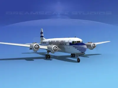 Douglas DC-6 Pan American 3D model