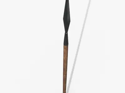 Simple spear Free low-poly 3D model