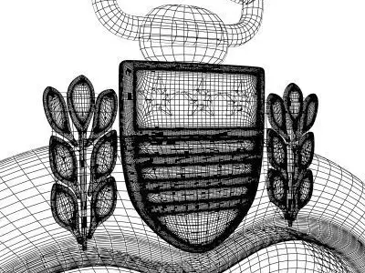 Purple Heart Medal 3D model