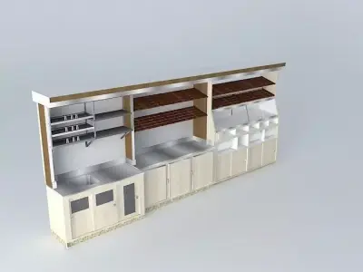 Kit 117 Desk wall by Alex Marques Free 3D model