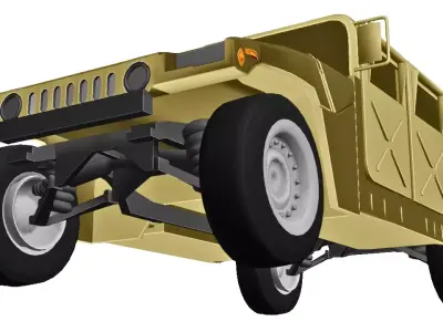 Military Humvee HMMWV Tactical Vehicle 3D model