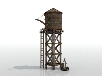 Medieval Water Tank 3D model
