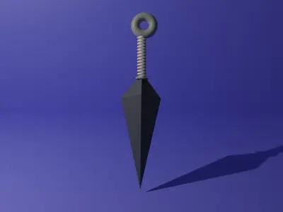 Kunai spike Free low-poly 3D model