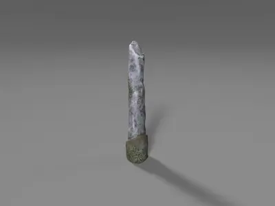 old stone pillar Low-poly 3D model