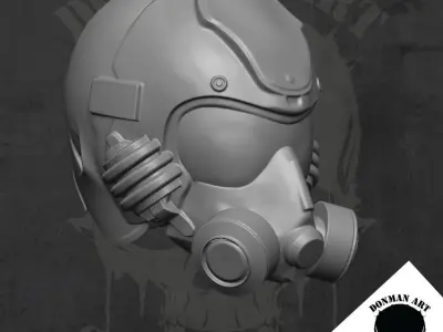 Flame Trooper Head for action figures 3D print model