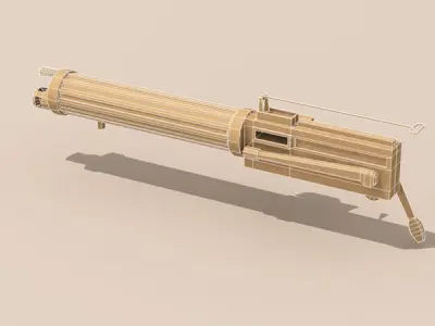Vickers machine gun 3D model