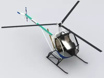 Schweizer 300 Helicopter 3D model