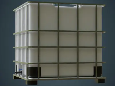 IBC Tote 2A Low-poly 3D model