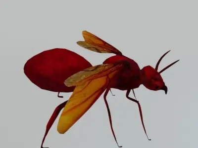 Horned Ant Low-poly 3D model