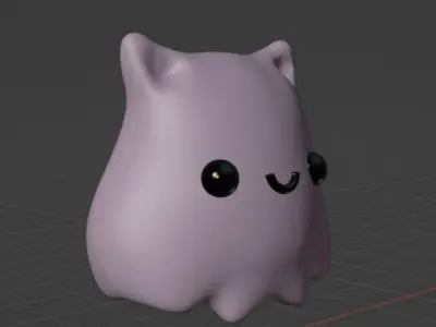 Kitten ghost Free 3D model