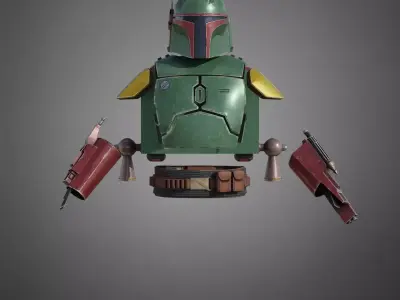 Star Wars Boba Fett Full Armor and Jetpack for Cosplay 3D Model Collection